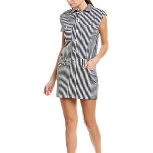 Current Elliott Striped Denim Mini Dress 3